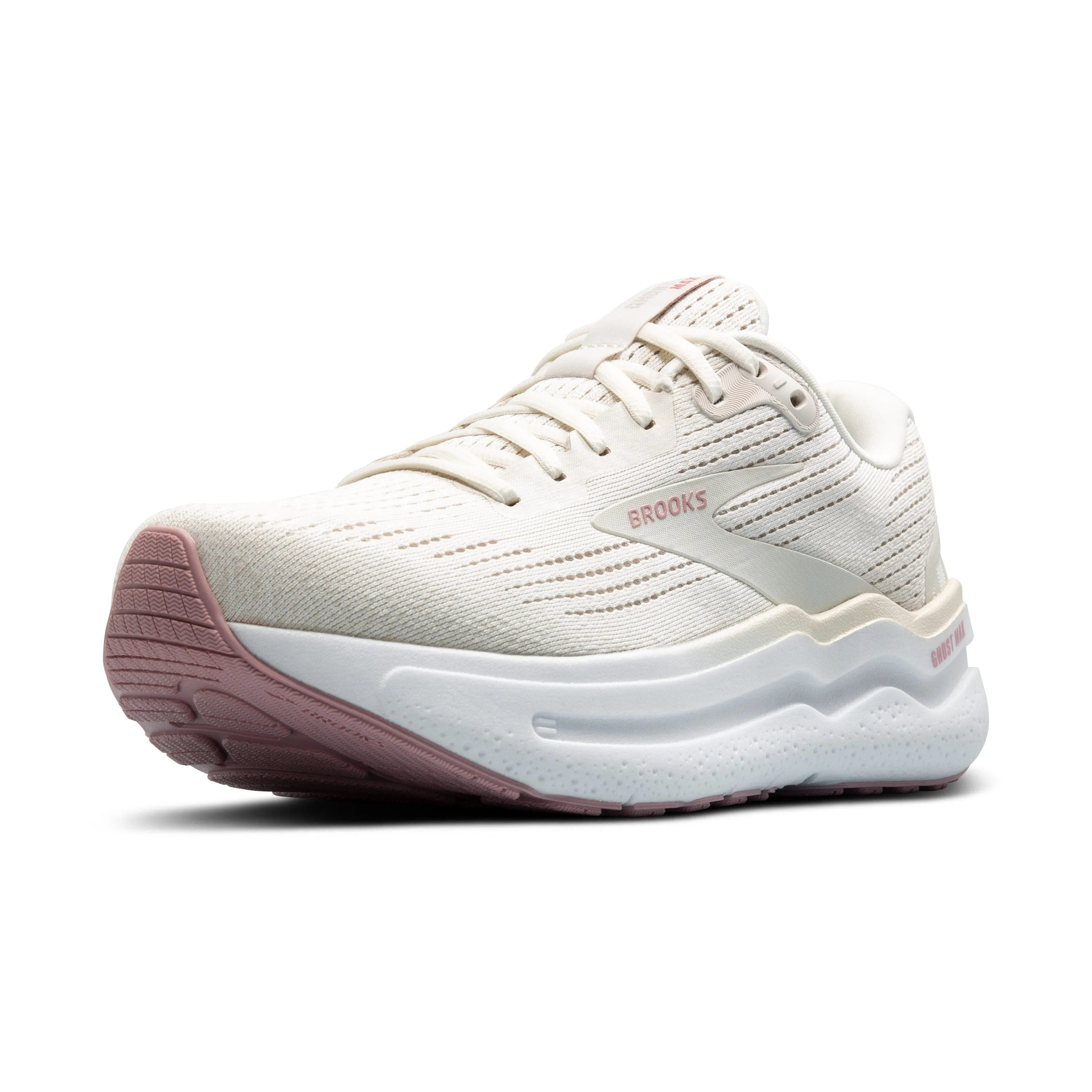 Women's Brooks Ghost Max 2 Color: Coconut Milk/Gray/Zephyr (EXTRA WIDE WIDTH)