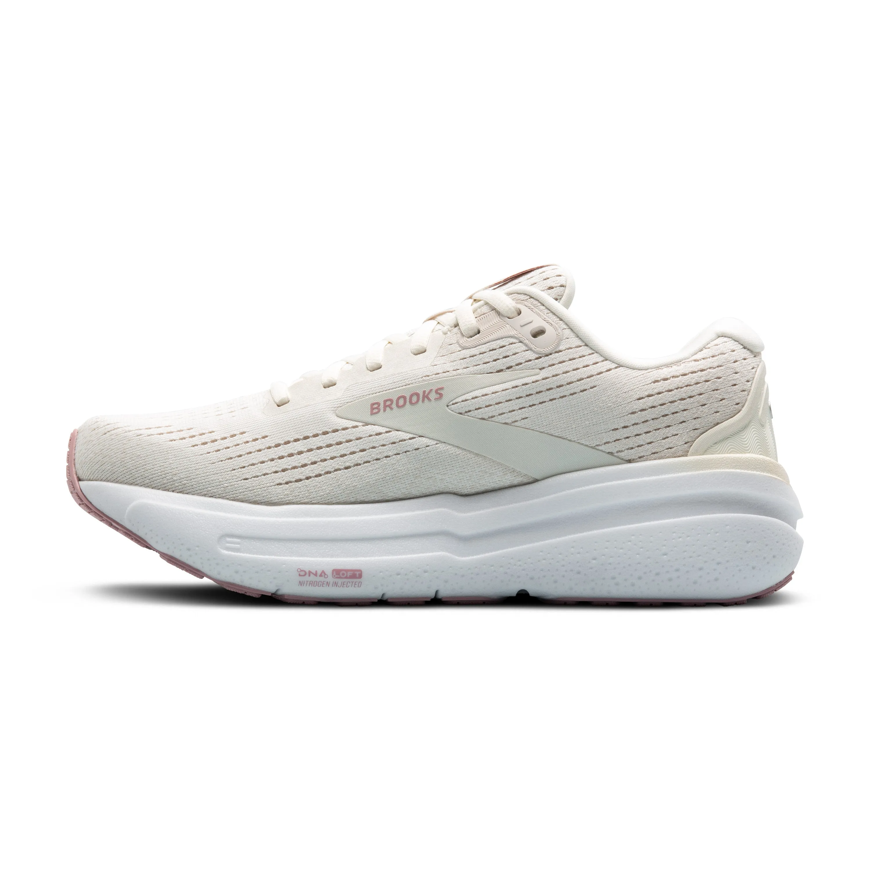 Women's Brooks Ghost Max 2 Color: Coconut Milk/Gray/Zephyr (EXTRA WIDE WIDTH)