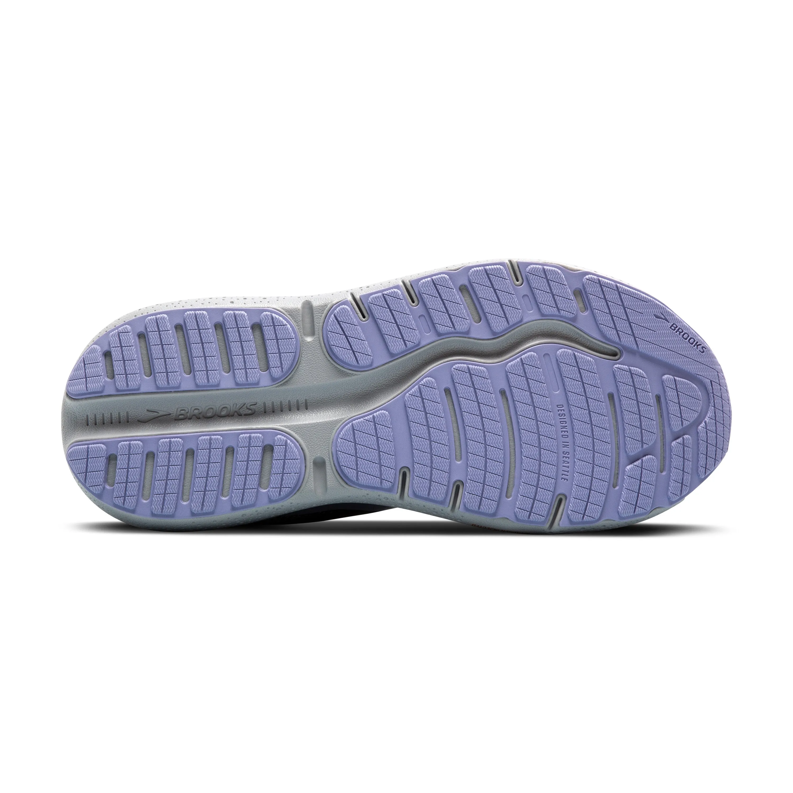 Women's Brooks Ghost Max 2 Color: Ebony/Sweet Lavender/Alloy (WIDE WIDTH)