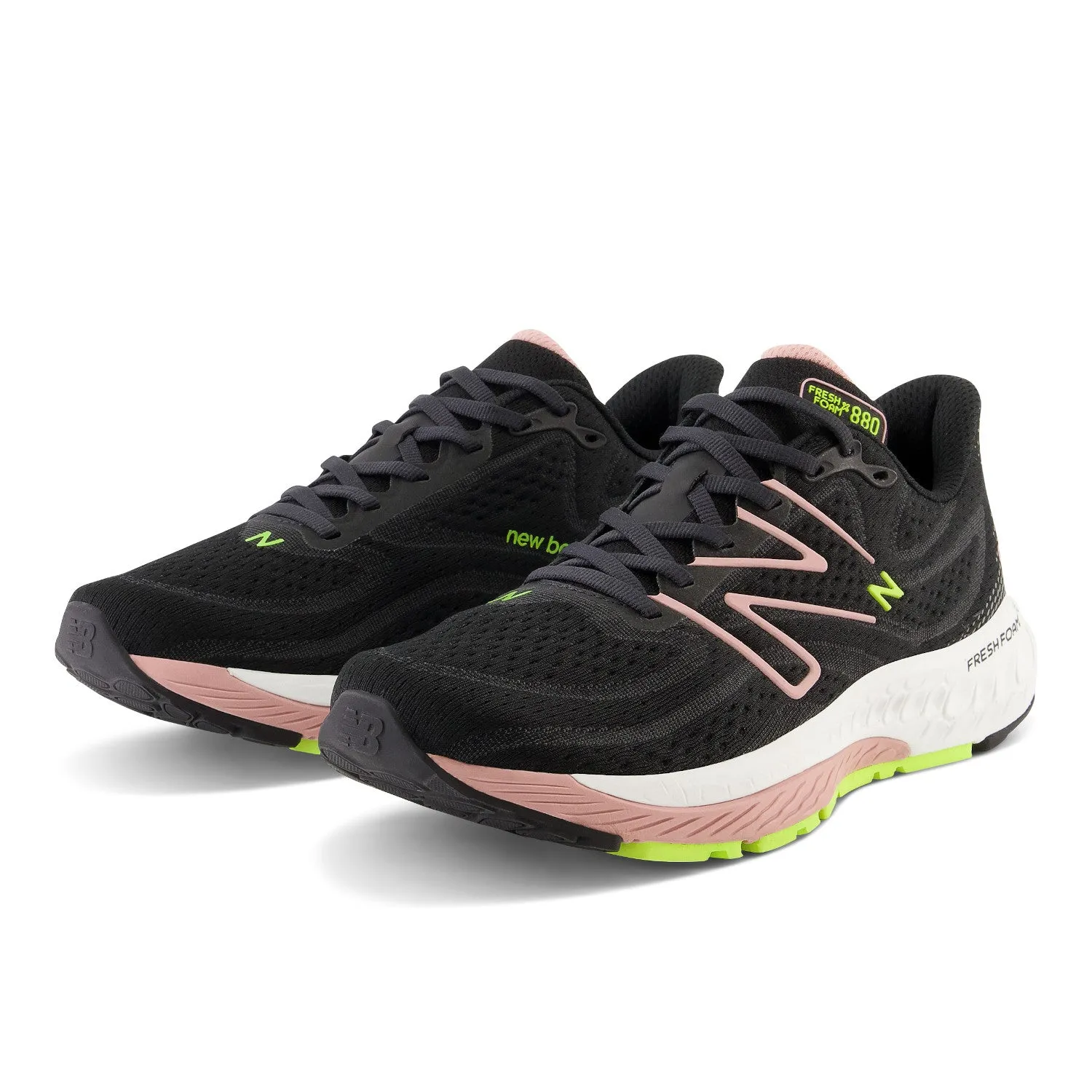 Women's New Balance Fresh Foam X 880v13 Color: Black with Pink Moon