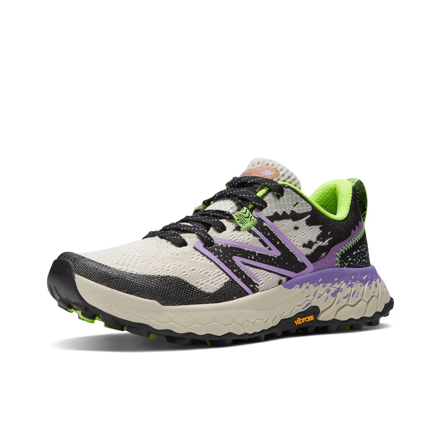 Women's New Balance Fresh Foam X Hierro v7 Color: Moonbeam with Electric Purple