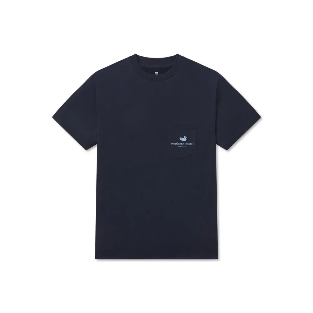 Youth Gand Ole Duck Tee in Navy by Southern Marsh