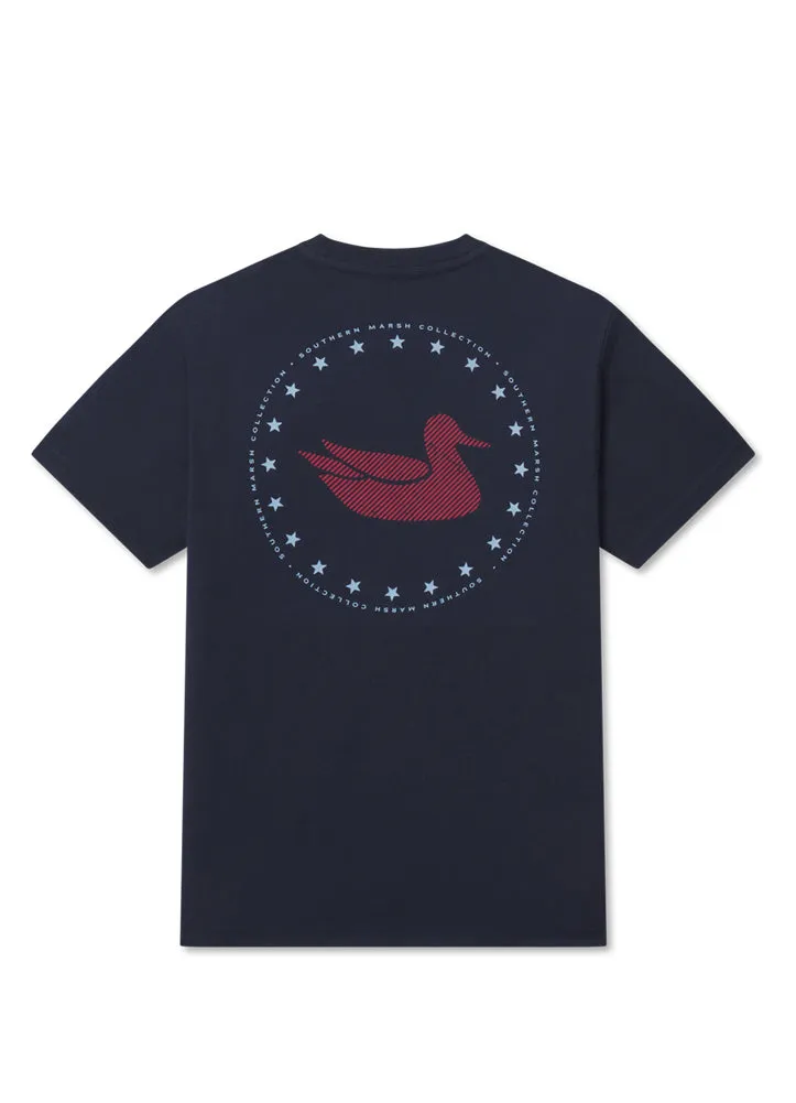 Youth Gand Ole Duck Tee in Navy by Southern Marsh