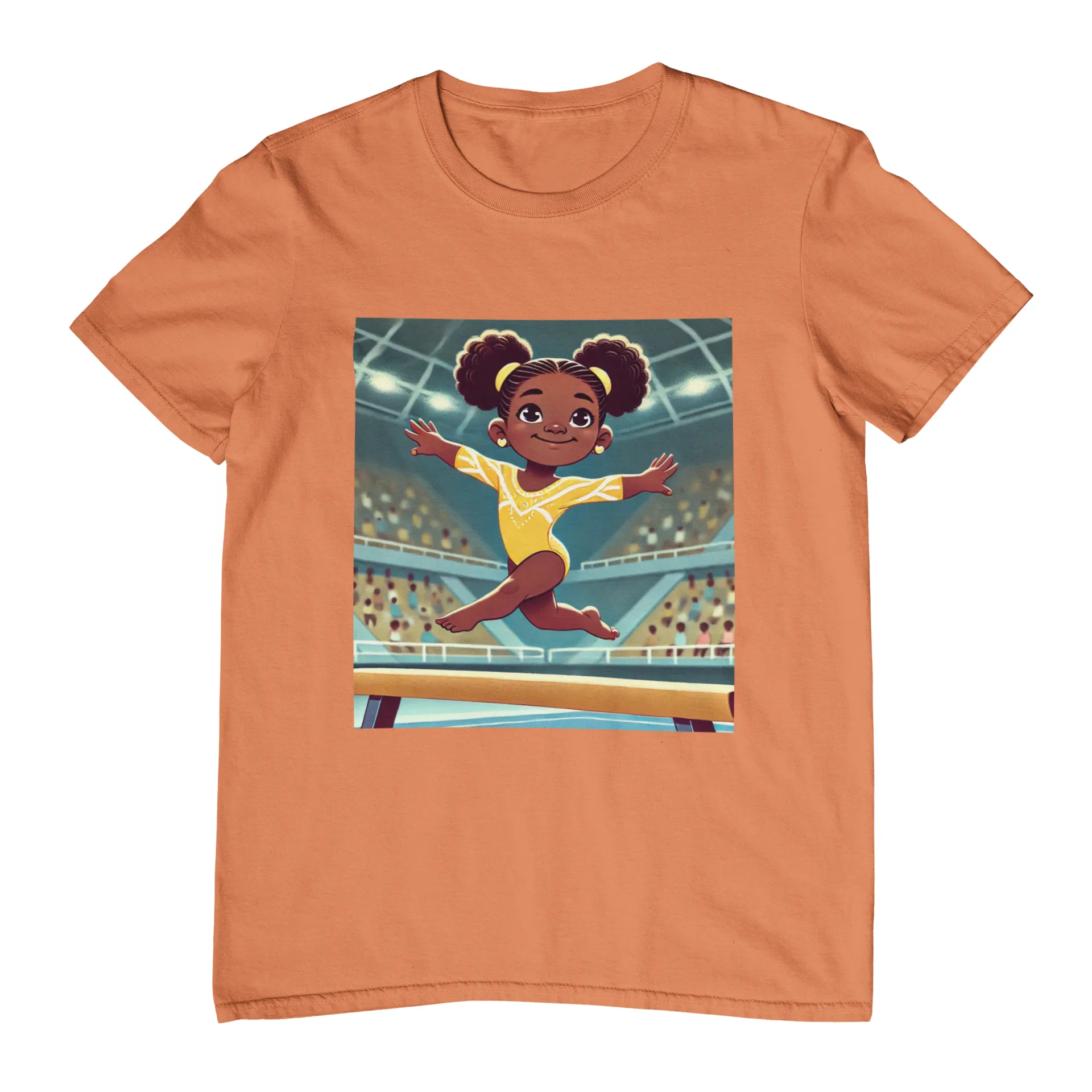 Youth - Incredible Girls Gymnastics T-Shirt (African American / Black Girl)