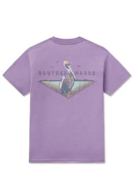 Youth Seawash Tee Posted Pelican in Washed Berry by Southern Marsh