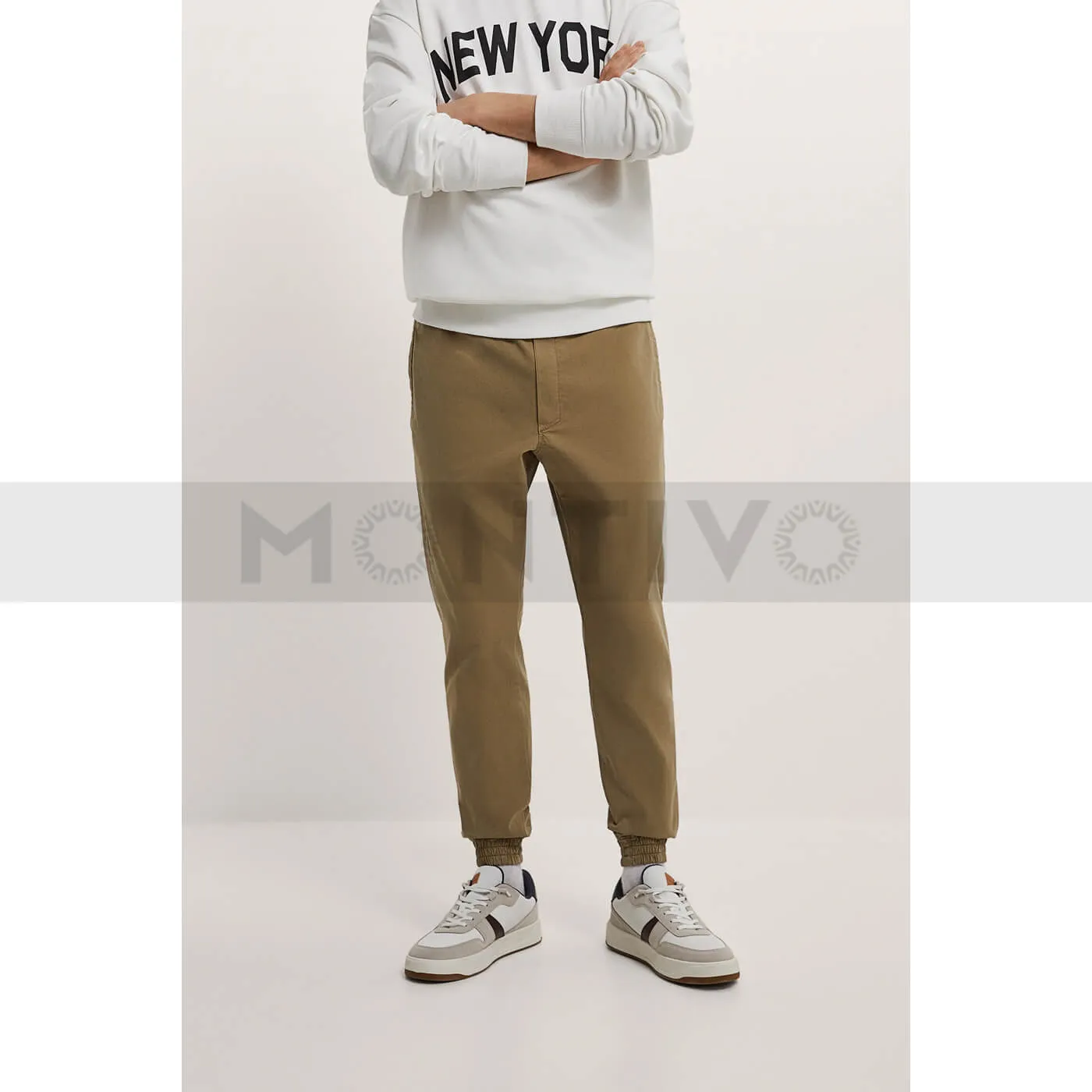 ZM Khaki Slim Fit Jogger Pants